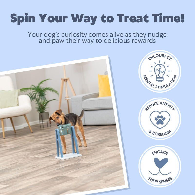 TRIXIE Turn Around - Mad Scientist Dog Activity Interactive Toy, Level 2 Food Puzzle Game, Brain Teasing Treat Dispenser, IQ and Mental Development Toy for Smart Dogs, Enrichment Toy for Boredom Busting - Image 3