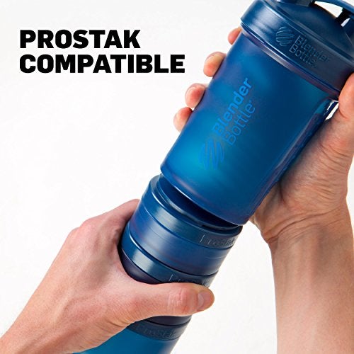 BlenderBottle بريندر بوتل بروستاك توست ن' لوك حاويات تخزين توسيع 2-باك مع صينية حبوب، أسود بالكامل - Image 3