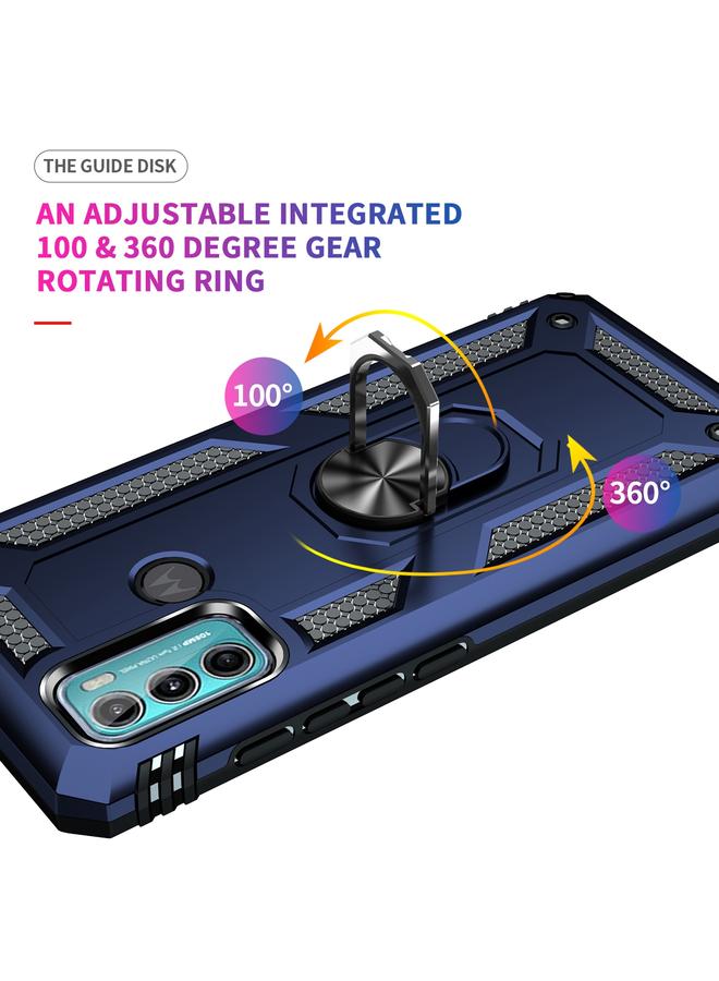 اس-توب جراب لهاتف Motorola Moto G60 / G40 Fusion مقاوم للصدمات مصنوع من مادة TPU + PC مع حامل دوار 360 درجة - Image 4