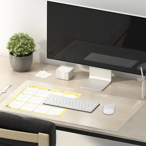 Eisdroma 12 x 24 Inch Clear Table Cover Protector 2mm Thick Clear Desk Mat Plastic Table Cover Vinyl Table Protector Desk Mats on Top of Desks - Image 3