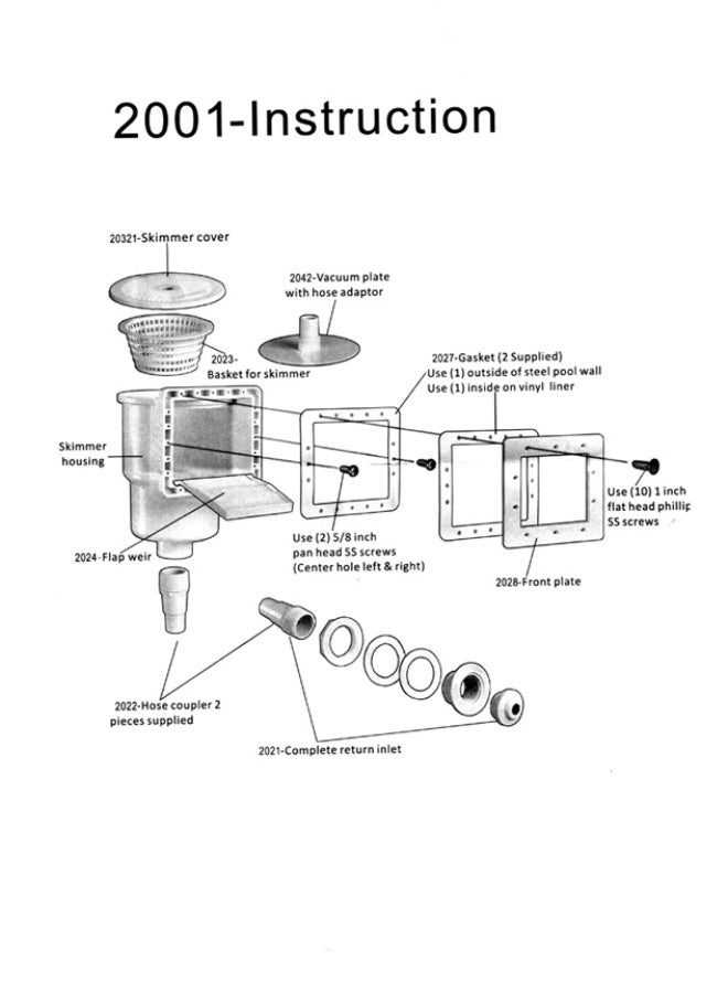 POOL MART Skimmer Kit ABS Standard - Image 4