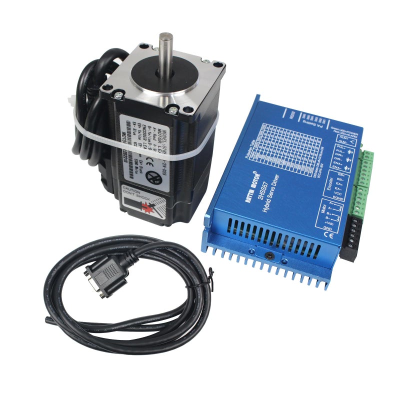 CNCTOPBAOS Nema23 Closed Loop Stepper Motor Kit 2Nm 42AClosedLoop Servo Motor 2Nm 76mmHSS57 Hybrid Driver Controller CNC Kit 2450V DC for CNC Router Engraving Milling Machine