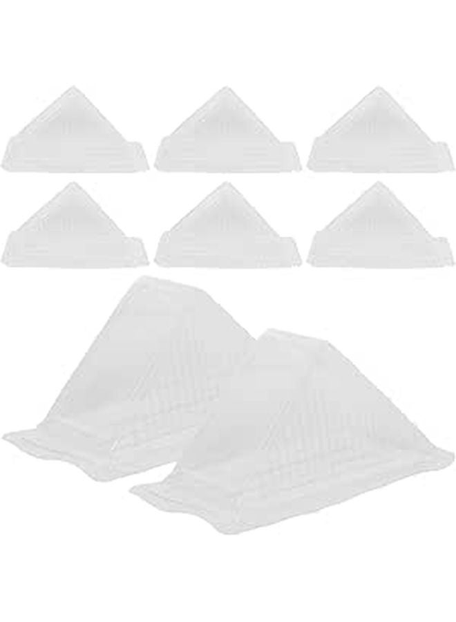 200 Pcs Disposable Plastic Triangle Sandwich Boxes With Lid For Cake Slices Bakery Packing - Image 1