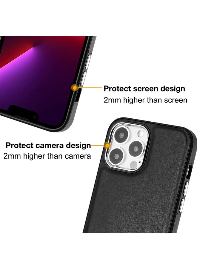 Zaboon Case For iPhone 13 Pro Leather Texture Full Coverage Phone Case - Image 4
