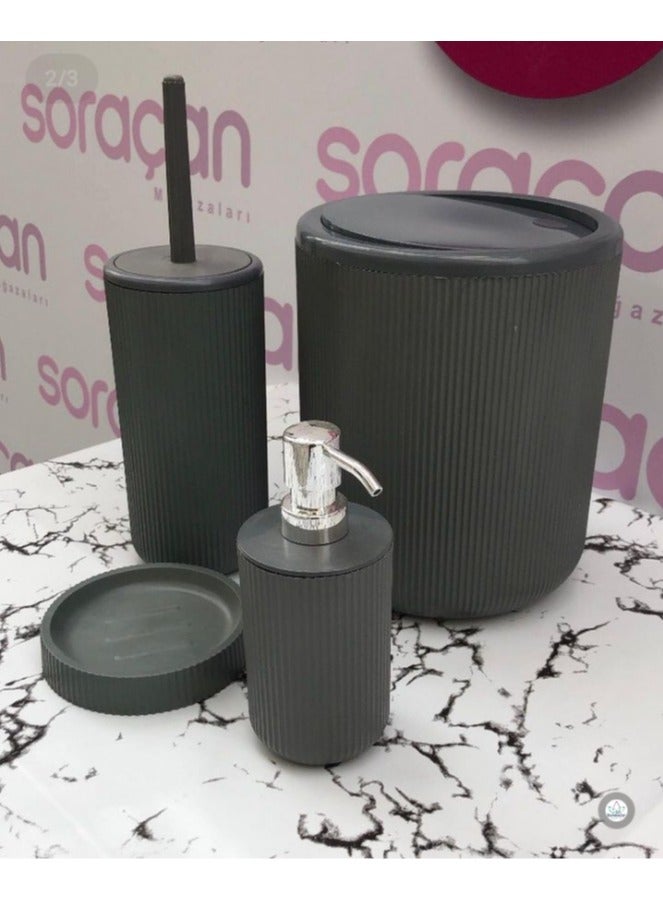 10LOVE Turkish bath set, 5 pieces, gray - Image 1