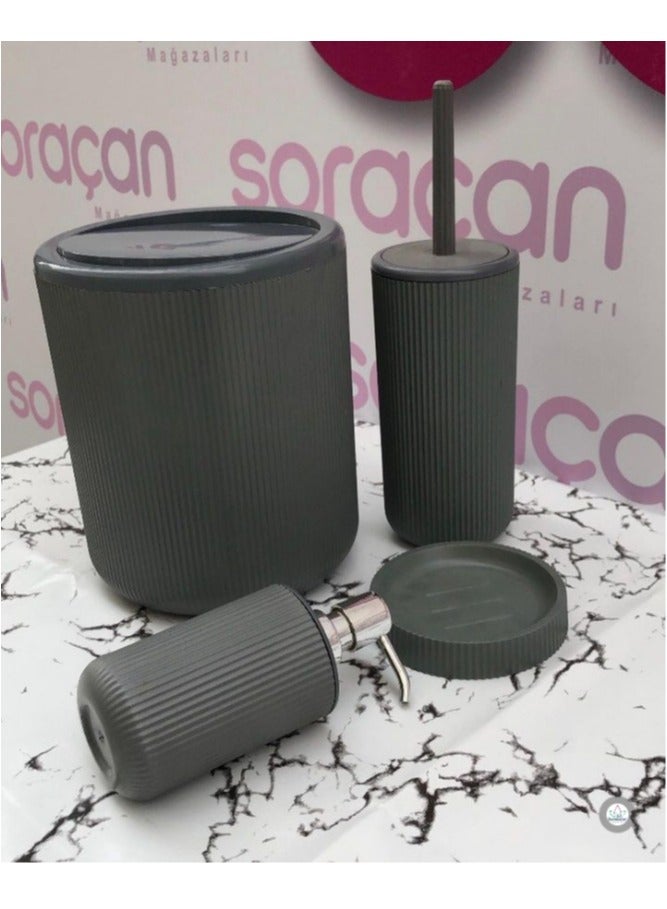 10LOVE Turkish bath set, 5 pieces, gray - Image 2