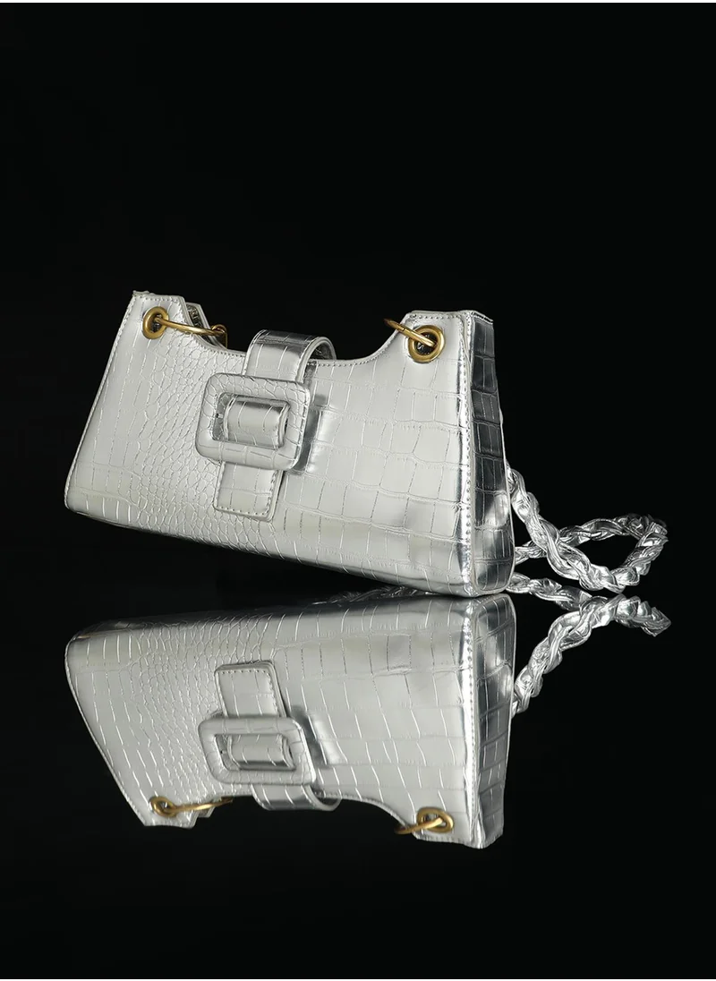 Haute Sauce The Croc Buckle Shoulder Bag