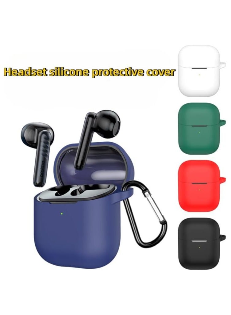 Earphone Protective Case Suitable For Oraimo Freepods Neo Otw 330s  Cover Shockproof Shell Washable Silicone Housing Anti Dust Sleeve Frame (White)  - Image 4