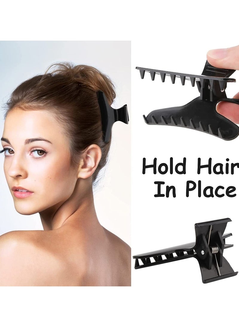 Goolsky 12 قطعة مشبك شعر على شكل فراشة بلون موحد مشبك شعر بسيط لتصفيف الشعر حامل ذيل الحصان إكسسوارات شعر للنساء - Image 2