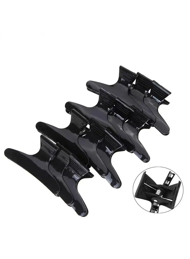 Goolsky 12 قطعة مشبك شعر على شكل فراشة بلون موحد مشبك شعر بسيط لتصفيف الشعر حامل ذيل الحصان إكسسوارات شعر للنساء - Image 4