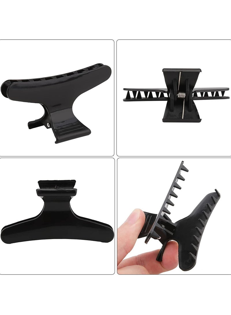 Goolsky 12 قطعة مشبك شعر على شكل فراشة بلون موحد مشبك شعر بسيط لتصفيف الشعر حامل ذيل الحصان إكسسوارات شعر للنساء - Image 5