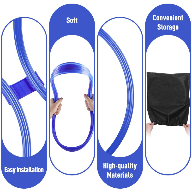 Shappy 50 Pcs Agility Rings with Storage Bags 15 Inch Agility Training Rings Hoop Exercise Ring Plastic Speed Rings Jumping Hoops for Sports Soccer Football Gymnastics Practice Games (Blue) - Image 3
