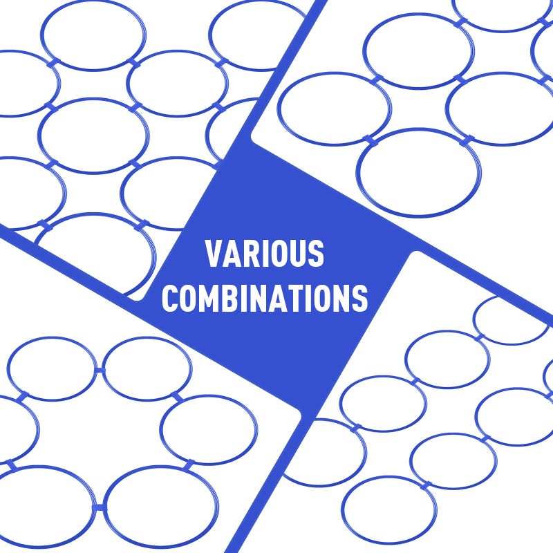 Shappy 50 Pcs Agility Rings with Storage Bags 15 Inch Agility Training Rings Hoop Exercise Ring Plastic Speed Rings Jumping Hoops for Sports Soccer Football Gymnastics Practice Games (Blue) - Image 4