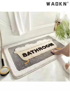 Bathroom Rug Ultra Soft Microfiber Bathroom Mats Extra Absorbent Bath Rugs Machine Washable/Dry, Non-Slip Bathroom Carpet for Tub Bathroom and Shower Anti-slip bath mat（50*80 cm） - pzsku/Z2CD3A5B0F553F4FBA36EZ/45/_/1713948367/3ca534d3-6e55-41af-b284-e395babd5943