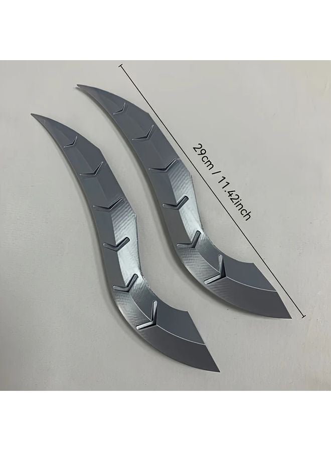 Black Car Roof Dragon Horn Decoration Kit Universal No Drill Installation - Image 2