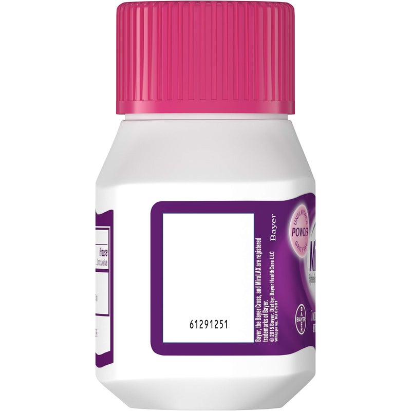 MiraLAX ميرا لاكس - ملين - مسحوق بدون نكهة - 4.1 أونصة. قوة 17 جرام - بولي إيثيلين جلايكول-ماك - Image 3