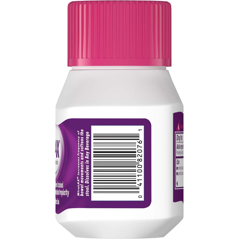 MiraLAX ميرا لاكس - ملين - مسحوق بدون نكهة - 4.1 أونصة. قوة 17 جرام - بولي إيثيلين جلايكول-ماك - Image 5