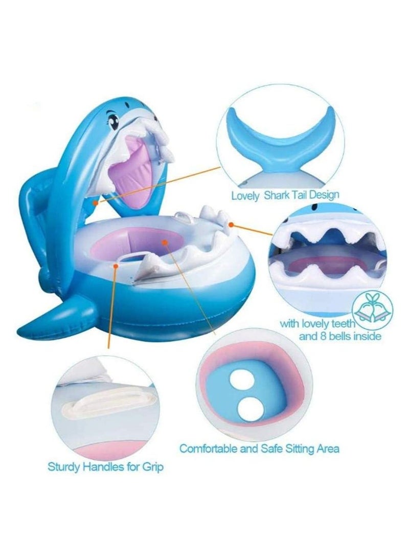 ليموس عوامة لحمام السباحة للأطفال مع حلقة سباحة قابلة للنفخ على شكل مظلة للأطفال من سن 6 إلى 36 شهرًا - Image 3