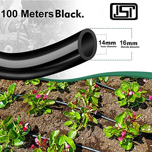 Pinolex Drip Irrigation 16 Mm Diameter Main Supply Line Pipe Roll Black Watering Hose Blank Distribution Gardening Purpose Plants Tree Tube Home Farming Accessories Pipes (100 Meters) Approx 328 Feet - Image 2