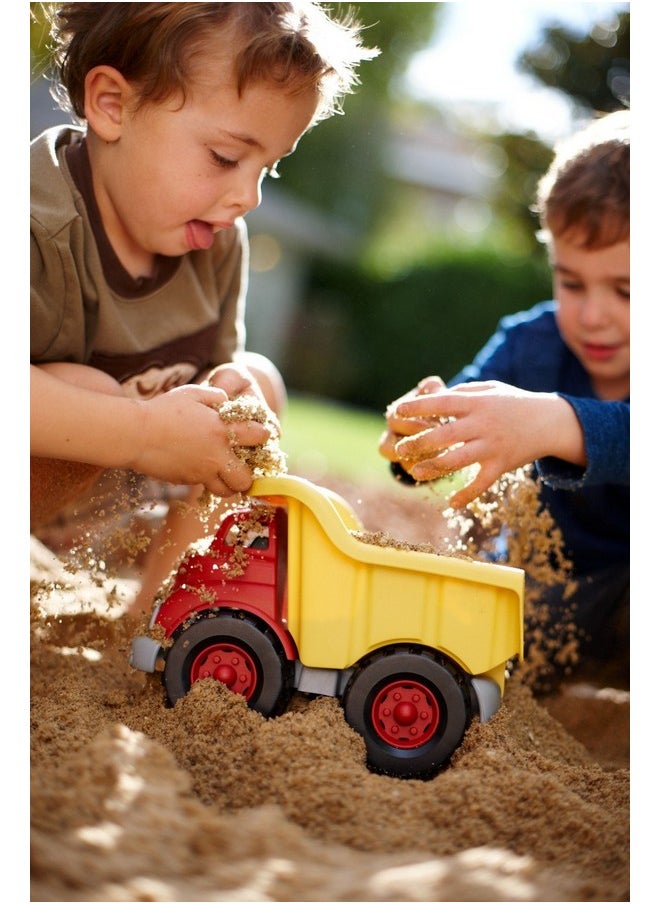 Green Toys Green Toys Dump Truck in Yellow and Red - BPA Free, Phthalates Free Toys for Gross/Fine Motor Skill Development. Pretend Play , Red/Yellow  - Image 4