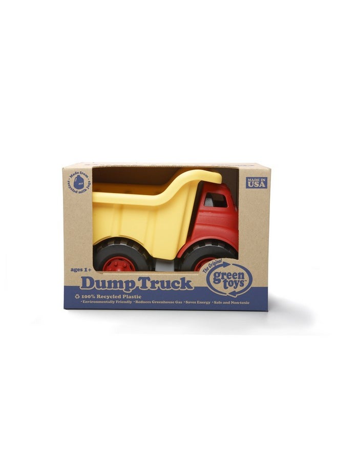 Green Toys Green Toys Dump Truck in Yellow and Red - BPA Free, Phthalates Free Toys for Gross/Fine Motor Skill Development. Pretend Play , Red/Yellow  - Image 3