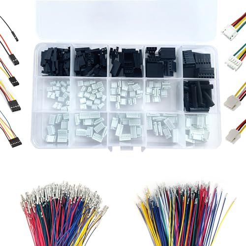 XUGERIP JST GH 1.25MM to Dupont 2.54MM Connectors Kit with Pre-Crimped Cables, Male Housing Connectors Kit for Pixhawk Flight Controller - Image 1