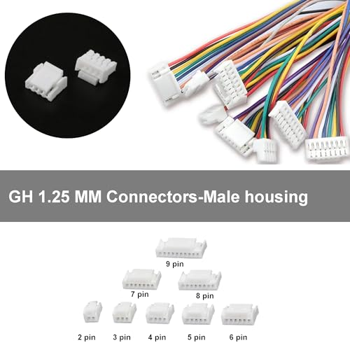 XUGERIP JST GH 1.25MM to Dupont 2.54MM Connectors Kit with Pre-Crimped Cables, Male Housing Connectors Kit for Pixhawk Flight Controller - Image 3