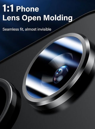 Honor 600 5G 2026 Premium Alloy Ring Camera Lens Tempered Glass Protector Shield (MLGICR) - Clear/Black - view 2