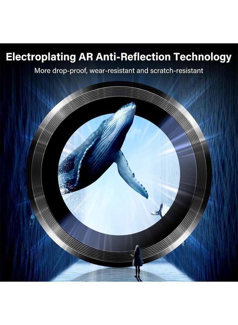 Wtech Honor 600 5G 2026 Premium Alloy Ring Camera Lens Tempered Glass Protector Shield (MLGICR) - Clear/Black - Image 4
