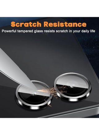 Honor 600 5G 2026 Premium Alloy Ring Camera Lens Tempered Glass Protector Shield (MLGICR) - Clear/Black - view 3