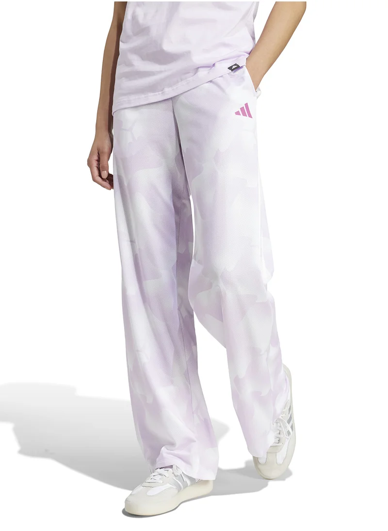 اديداس Tiro Cut 3 Stripe Mesh Wide Leg Pants