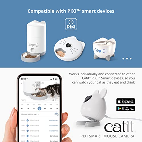 Catit PIXI Smart Mouse Pet Camera – App-Controlled 360 Camera for Cats with Night Vision, 2-Way Audio & Motion Detection – Record & Monitor Your Cat - Image 4
