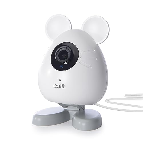 Catit PIXI Smart Mouse Pet Camera – App-Controlled 360 Camera for Cats with Night Vision, 2-Way Audio & Motion Detection – Record & Monitor Your Cat - Image 1
