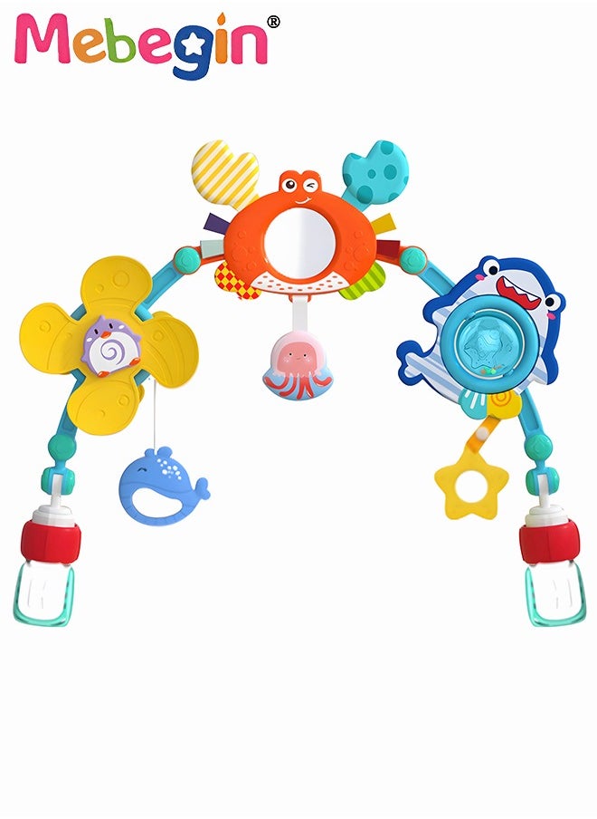 MEBEGIN - Baby Stroller Arch Toy Baby Educational Cart Pendant Hanging Toys For 0-1 Years Old Activity Arch With Fascinating Toys Stimulates Baby’s Senses And Motor Skills Development - Image 1