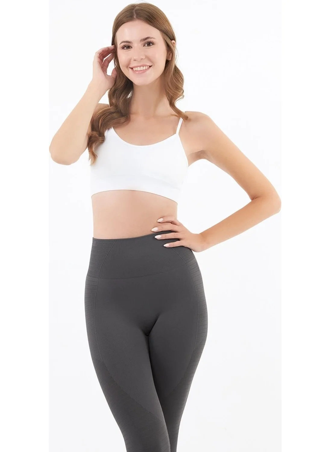 COTTONHILL White Rope Strap Removable Lined Seamless Women's Crop Tank Top