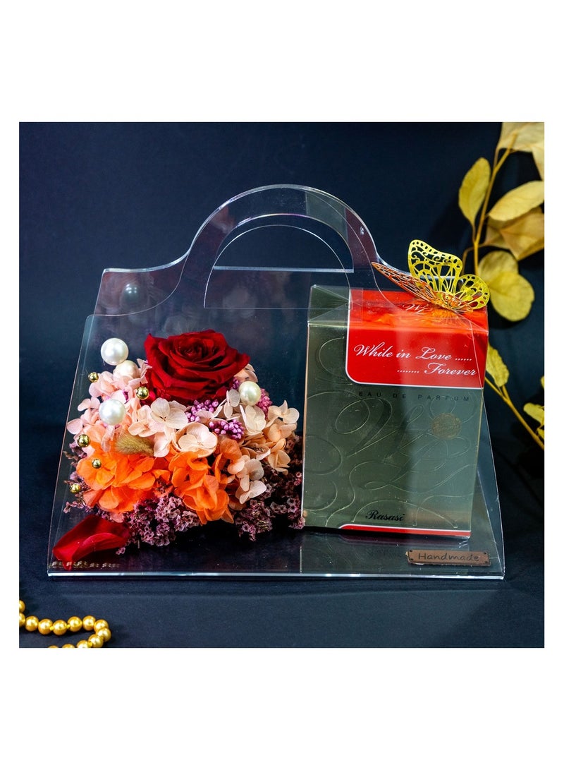 Sofia Nature Acrylic Bag,Infinity Preserve Flower-AlRasasi Perfume - Image 1
