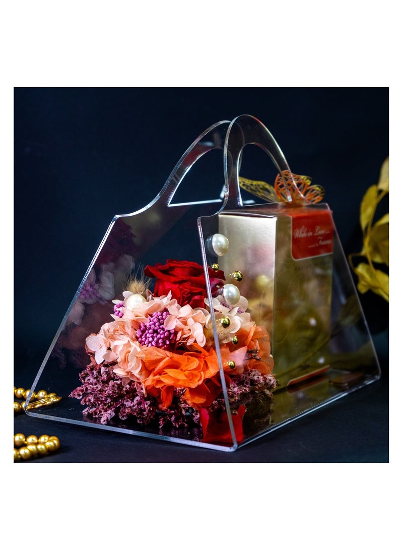 Sofia Nature Acrylic Bag,Infinity Preserve Flower-AlRasasi Perfume - Image 4
