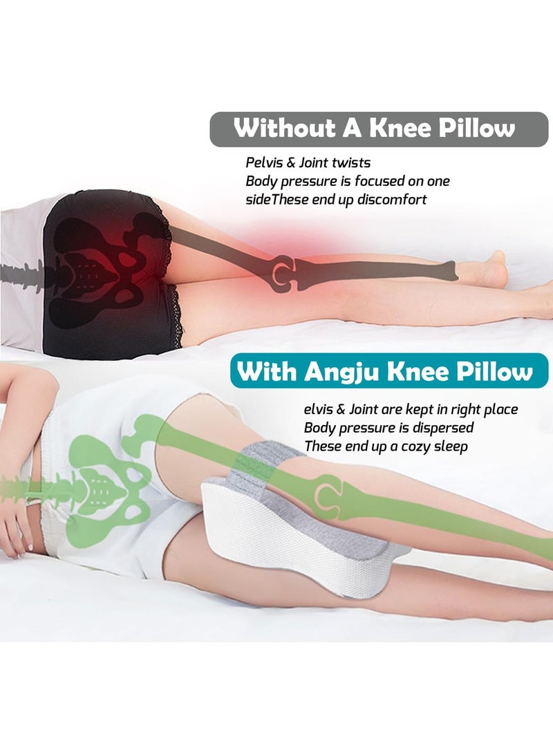 Beauenty Knee pillow for side sleepers, Smooth Spine Alignment, Leg Pillow for Side Sleeping, Memory Foam Leg Pillow, Sciatica Pain Relief, Pregnancy Pillows for Sleeping - Image 3
