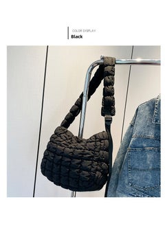 2024 New Pleated Cloud Tote Bag Adjustable Strap Black