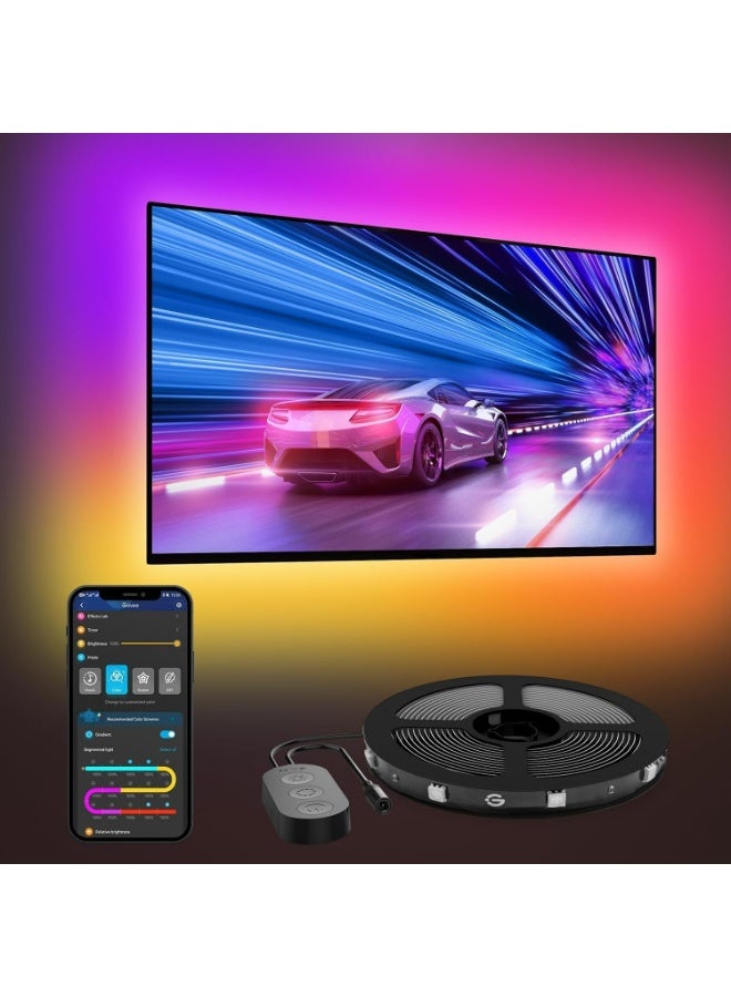 Govee LED TV Backlight, 2.4M RGBIC Smart LED Strip for 40-50 inch TV | Bluetooth Wi-Fi and App Control, Works with Alexa and Google Assistant, Music Sync, 76 Profiles - Image 1