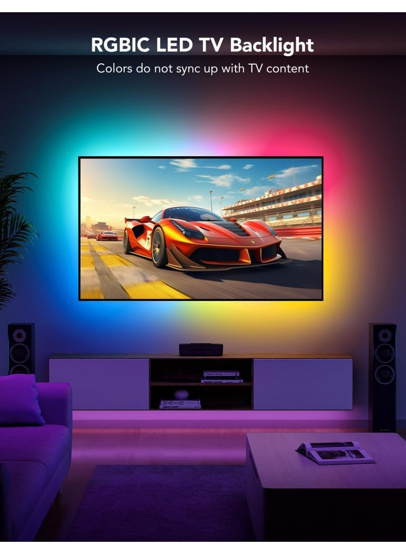Govee LED TV Backlight, 2.4M RGBIC Smart LED Strip for 40-50 inch TV | Bluetooth Wi-Fi and App Control, Works with Alexa and Google Assistant, Music Sync, 76 Profiles - Image 5