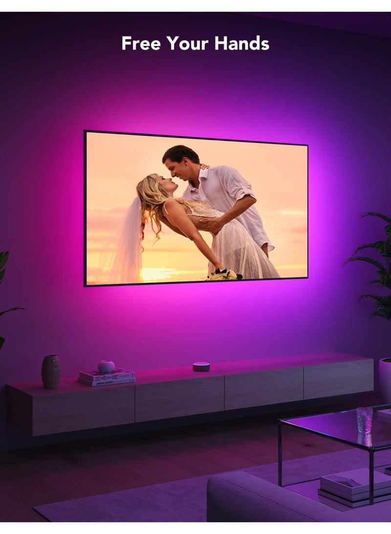 Govee LED TV Backlight, 2.4M RGBIC Smart LED Strip for 40-50 inch TV | Bluetooth Wi-Fi and App Control, Works with Alexa and Google Assistant, Music Sync, 76 Profiles - Image 2