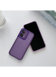 Wtech Motorola Edge 50 Fusion / Motorola S50 Neo / Motorola Moto G85 5G 2024 Soft Transparent TPU Silicone Ultra Thin Phone Stylish Electroplated Camera Border Back Case Cover - Eggplant Purple  - Image 2