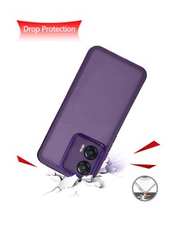 Wtech Motorola Edge 50 Fusion / Motorola S50 Neo / Motorola Moto G85 5G 2024 Soft Transparent TPU Silicone Ultra Thin Phone Stylish Electroplated Camera Border Back Case Cover - Eggplant Purple  - Image 3