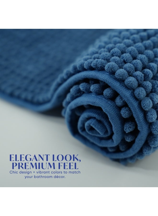 DIVEENAS Diveena's Non-Slip Bathroom Mat – 50x70cm Super Soft Microfiber Bath Mat, Quick-Dry & Machine Washable Bath Rug for Bathroom or Powder Room & Home | Royal Navy - Image 4