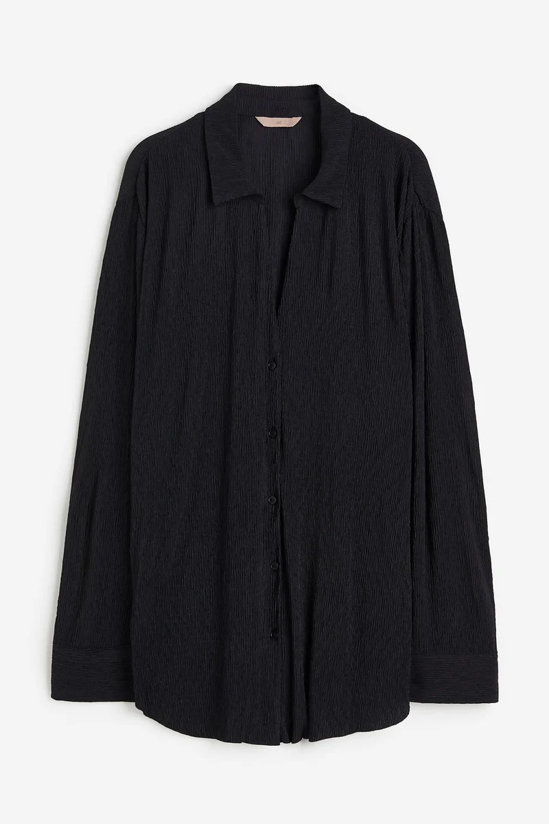 H&M Crinkled Button Down Shirt