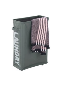 XiuWoo Corner Slim Foldable Laundry Basket Dark gray 43X10X21kg  - Image 2