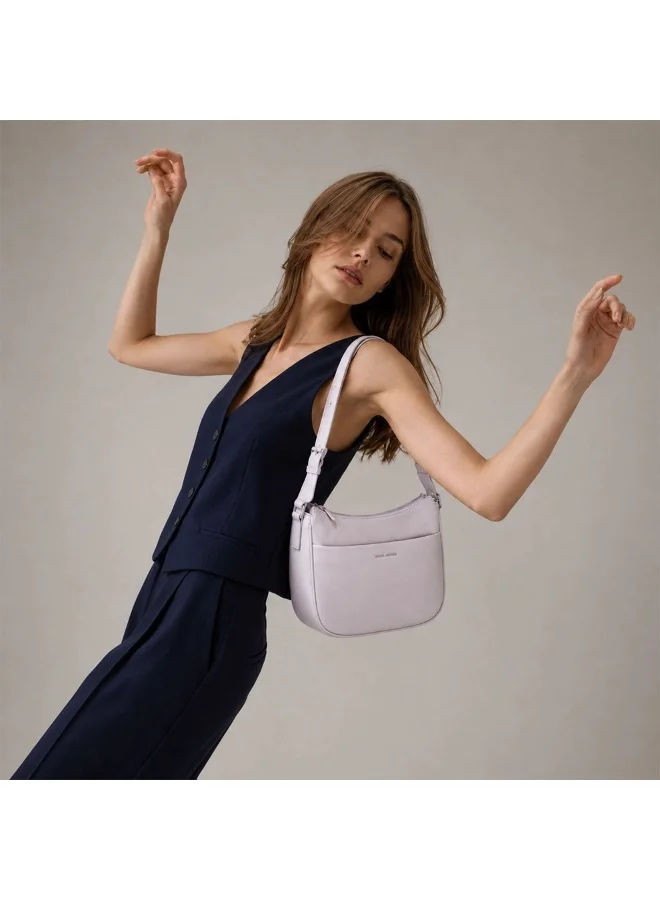 David Jones Snow Lilac David Jones Dual wear bag for all women model CM8228| Crossbody and shoulder bag with external pockets and adjustable strap| Vegan leather spacious everyday handbag for Women | Best Price UAE
