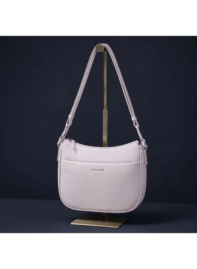 David Jones Snow Lilac David Jones Dual wear bag for all women model CM8228| Crossbody and shoulder bag with external pockets and adjustable strap| Vegan leather spacious everyday handbag for Women | Best Price UAE
