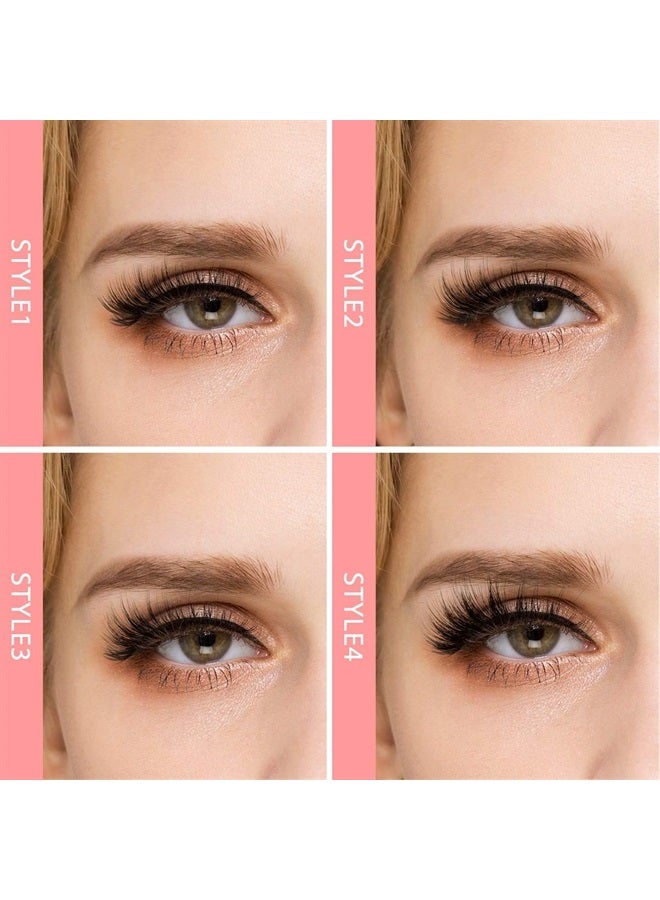 DYSILK Lashes Fluffy Fake Eyelashes - 20 Pairs 6D 4 Styles Mixed Lashes Faux Mink Eyelashes - False Lashes Mink Lashes Natural Look Cat Eye Lashes Wispy Eyelashes Pack| 11mm-20mm - Image 4